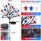 4th of July Solar Star Tree Lights Decorations Outdoor, Waterproof Red White and Blue Lights for Fourth of July Decor, Patriotic Decorations for Garden Yard Pathway Patio (2)